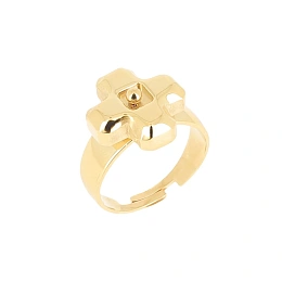 Zag Bijoux 24K Gold Plated Stainless Steel Surgical Ring/ SRL23018-01UNI