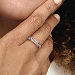 PANDORA Timeless серебряное кольцо с покрытием 14К золота/ 182629C01-56