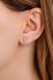 Ania Haie 14K Ոսկեպատ Արծաթյա Մոնո–ականջօղ/ E041-01G-W