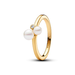 PANDORA Timeless 14K Gold Plated Silver Ring/ 163156C01-50