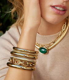 Zag Bijoux 24K Gold Plated Stainless Steel Surgical Bracelet/ SBJ22115-01UNI8
