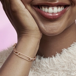 PANDORA Me 14K Rose Gold Plated Silver Bracelet Connector/ 789656C00