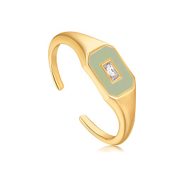 Ania Haie 14K Ոսկեպատ Արծաթյա Մատանի/ R028-01G-G