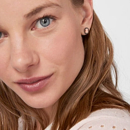 TOUS Արծաթյա Ականջօղ 14K Վարդագույն ոսկու պատվածքով /712163630