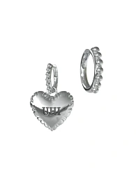 Balloon Heart Silver Earrings / VAL08