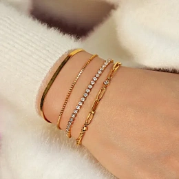 Ania Haie 14K Gold Plated Silver Bracelet/ B069-01G