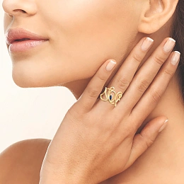 Maison de la Bijouterie 18K Gold Plated Ring/ 2997340-52