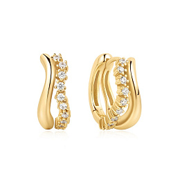 Ania Haie 14K Ոսկեպատ Արծաթյա Ականջօղ/ E056-05G