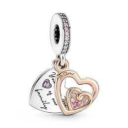 PANDORA Moments 14K Rose Gold Plated Silver Charm/ 781020C01