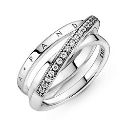 PANDORA Signature серебряное кольцо/ 199057C01-52