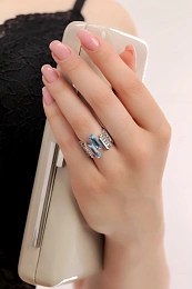 Oliver Weber Ring and Earring Set