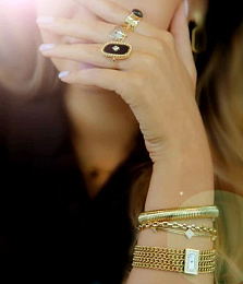 Zag Bijoux 24K Gold Plated Stainless Steel Surgical Bracelet/ SBJ15026-01UNI