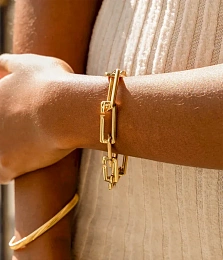 Zag Bijoux 24K Gold Plated Stainless Steel Surgical Bracelet/ SBS24492-01UNI