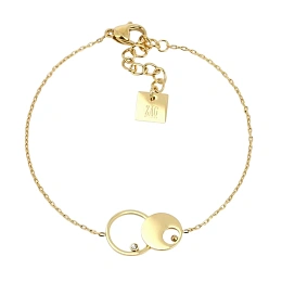 Zag Bijoux 24K Gold Plated Stainless Steel Surgical Bracelet/ SBS18250-01WHT