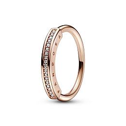 PANDORA Rose 14K Rose Gold Plated Silver Ring/ 182283C01-54