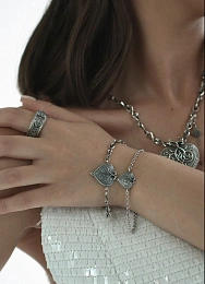 Silver Bracelet "Anverjutyun" / CD078