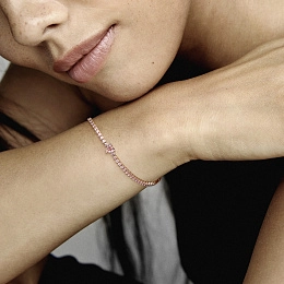 PANDORA Rose 14K Վարդագույն ոսկու պատվածքով Արծաթյա Թևնոց/ 580041C01-18