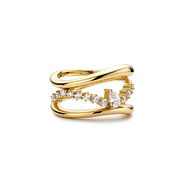Ania Haie 14K Gold Plated Silver Ring/ R056-02G-56