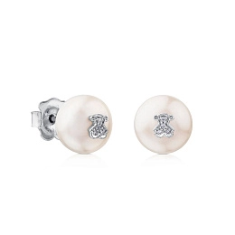TOUS 18K White Gold Earring/ 615263020