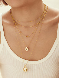 Ania Haie 14K Ոսկեպատ Արծաթյա Վզնոց/ N059-03G