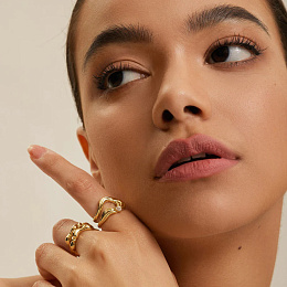 Ania Haie 14K Gold Plated Silver Ring/ R050-02G