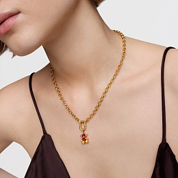 TOUS 18K Gold Plated Silver Pendant/ 1004329500