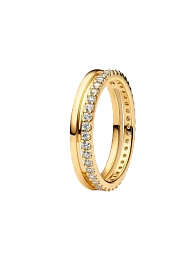 PANDORA 14K Gold Plated Ring/163799C01-56