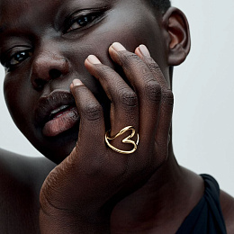 PANDORA Essence серебряное кольцо с покрытием 14К золота/ 163288C00-58