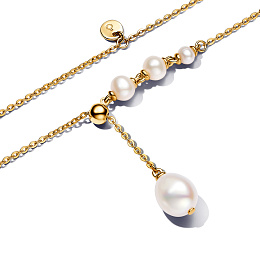 PANDORA Essence серебряное ожерелье с покрытием 14К золота/ 363259C01-65