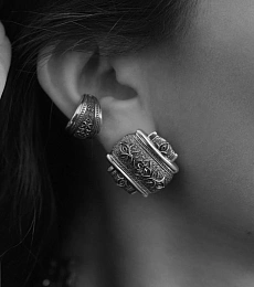 Silver Earring "Tohm" / CD053