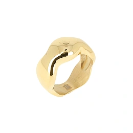 Zag Bijoux 24K Gold Plated Stainless Steel Surgical Ring/ SRT22879-01UNI8