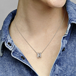PANDORA Signature серебряное ожерелье/ 392311C01-45