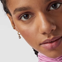 TOUS Արծաթյա 18K Ոսկեպատ Ականջօղ/918443650