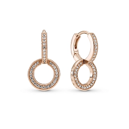 PANDORA Signature 14K Վարդագույն ոսկու պատվածքով Արծաթյա Ականջօղ/ 289052C01