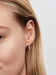 Pandora Essence 14K Gold Plated Earring and Bracelet