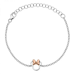 Disney Children's 14K Rose Gold plated Silver Bracelet/ BS00027TL