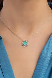 L'atelier Precieux Silver Ring and Necklace Set