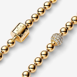 PANDORA Moments 14K Gold Plated Silver Bracelet/ 568342C01-17