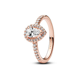 PANDORA Timeless серебряное кольцо с покрытием 14К розового золота/ 182835C01-58