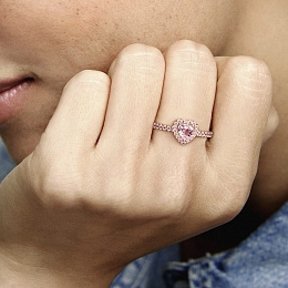 PANDORA Rose 14K Վարդագույն ոսկու պատվածքով Արծաթյա Մատանի/ 188421C04-56