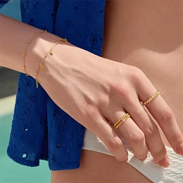 Ania Haie 14K Ոսկեպատ Արծաթյա Թևնոց/ B073-05G