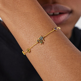 TOUS Серебряный браслет с 18K позолотой/018071500