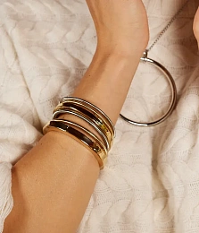Zag Bijoux 24K Gold Plated Stainless Steel Surgical Bracelet/ SBJ22104-01UNI3