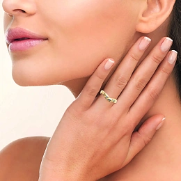 Maison de la Bijouterie 18K Gold Plated Ring/ 20002140-52