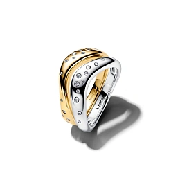 Pandora Essence Серебряное кольцо с покрытием 14К золота/ 164674C01-58