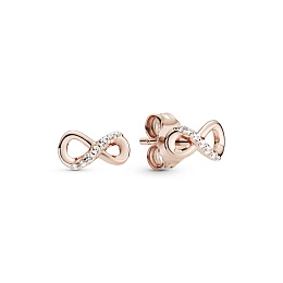 PANDORA Rose 14K Վարդագույն ոսկու պատվածքով Արծաթյա Ականջօղ/ 288820C01