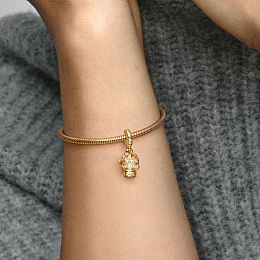 PANDORA Moments 14K Gold Plated Silver Charm/ 762825C01